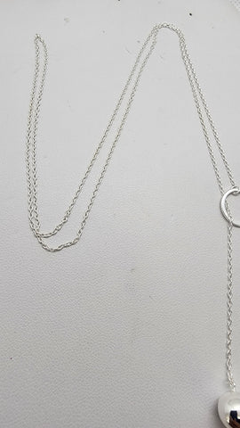 Brand New Sterling Silver 925 Ring Lariat Necklace