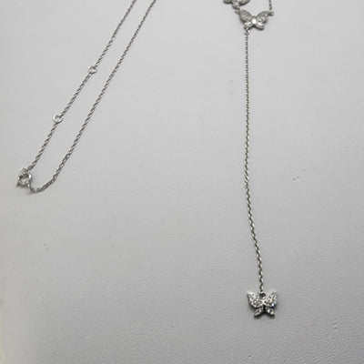 Brand New Sterling Silver 925 Multi Butterflies Necklace