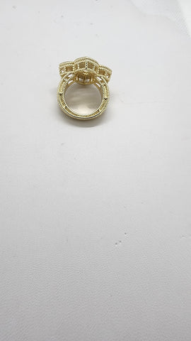 Brand New Blue Clover Brass Ring