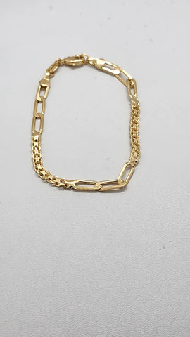 Brand New Brazilian 18k Gold Filled 2 Design Bracelet