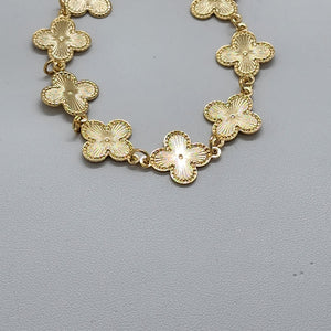 Brand New Brazilian 18k Gold Filled 8 Clover Bracelet