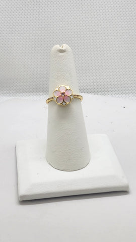 Brand New Sterling Silver 925 Magnolia Bloom Pink Ring