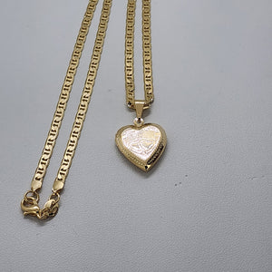Brand New Brazilian 18k Gold Filled Heart Locket Necklace