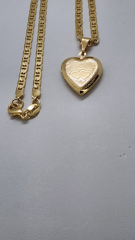 Brand New Brazilian 18k Gold Filled Heart Locket Necklace