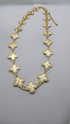 Brand New Brazilian 18k Gold Filled Mulit Clovers Necklace