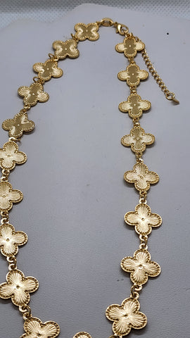 Brand New Brazilian 18k Gold Filled Mulit Clovers Necklace