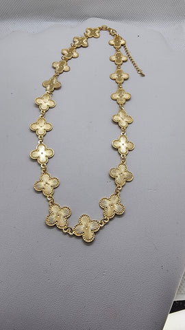 Brand New Brazilian 18k Gold Filled Mulit Clovers Necklace