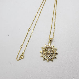 Brand New Sun i love you heart necklace