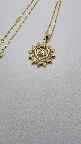 Brand New Sun i love you heart necklace