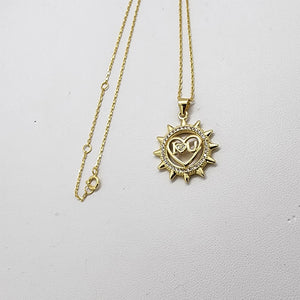 Brand New Sun i love you heart necklace