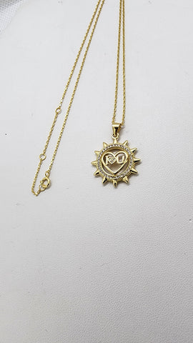 Brand New Sun i love you heart necklace