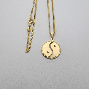 Brand New Brazilian 18k Gold Filled Yin Yang Necklace