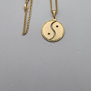 Brand New Brazilian 18k Gold Filled Yin Yang Necklace