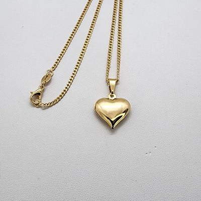 Brand New Brazilian 18k Gold Filled Heart Necklace