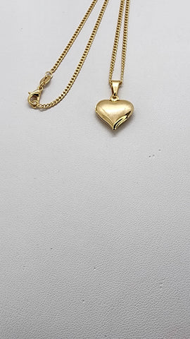 Brand New Brazilian 18k Gold Filled Heart Necklace