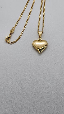 Brand New Brazilian 18k Gold Filled Heart Necklace