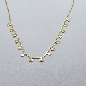 Brand New Brazilian 18k Gold Filled Multi Heart Necklace