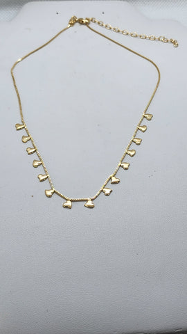 Brand New Brazilian 18k Gold Filled Multi Heart Necklace