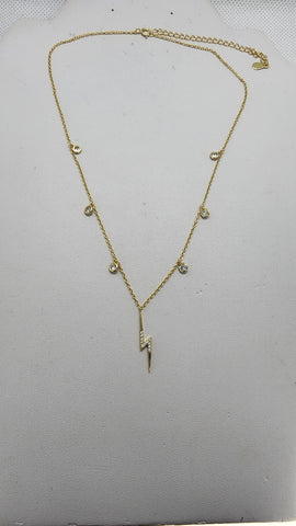 Brand New Sterling Silver 925 Lightening Bolt Necklace