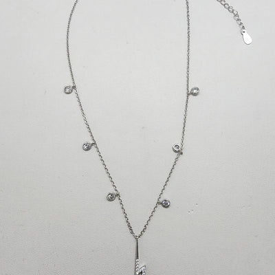 Brand New Sterling Silver 925 Lightening Bolt Necklace