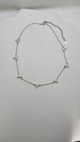 Brand New Sterling Silver 925 Multi Heart Necklace