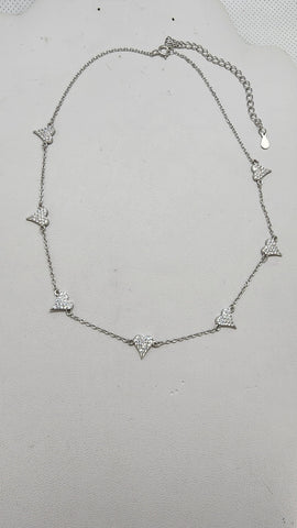 Brand New Sterling Silver 925 Multi Heart Necklace