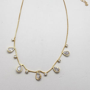 Brand New Brazilian 18k Gold Filled Multi Gemstones Necklace