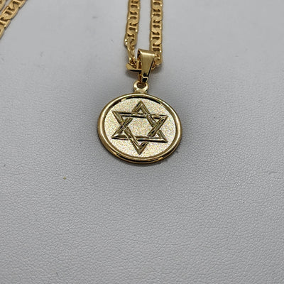 Brand New Brazilian 18k Gold Filled Star Of David Necklace