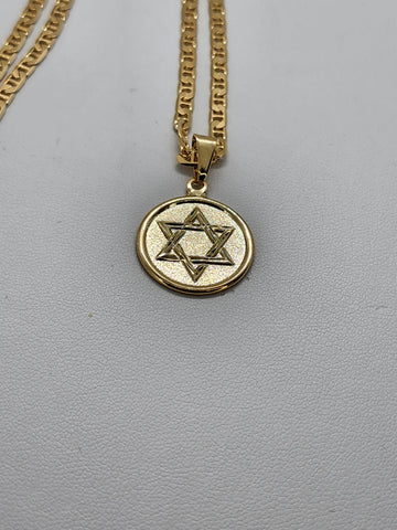 Brand New Brazilian 18k Gold Filled Star Of David Necklace