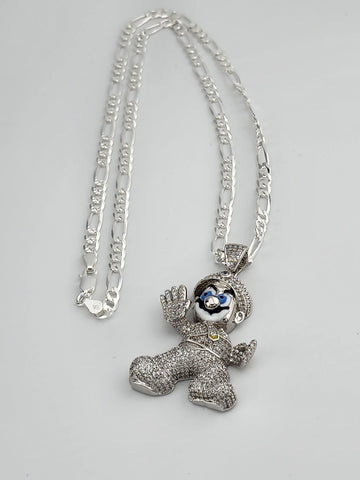 Brand New Sterling Silver 925 Super Mario Necklace