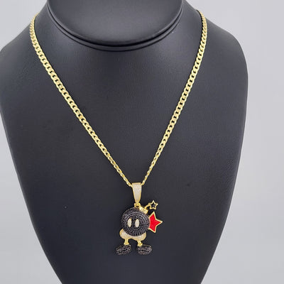 Brand New Sterling Silver 925 Mario Bomber Necklace