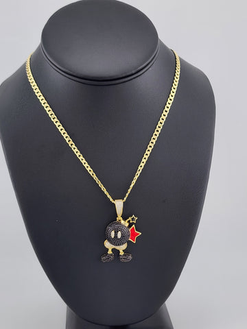 Brand New Sterling Silver 925 Mario Bomber Necklace