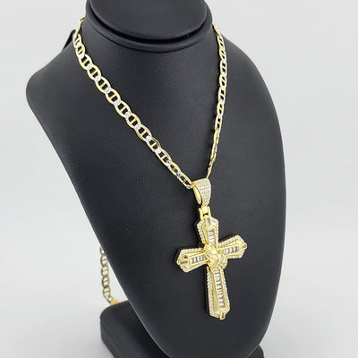 Brand New Sterling Silver 925 Cross with hands Necklace