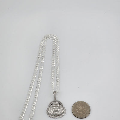 Brand New Sterling Silver 925 Buddha Necklace