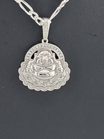 Brand New Sterling Silver 925 Buddha Necklace