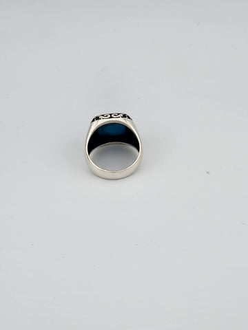 Brand New Sterling Silver 95 Blue Turquoise Square Ring