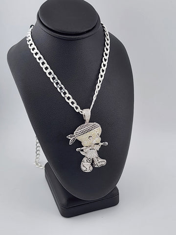 Brand Sterling Silver 925 Tweety Bird Necklace