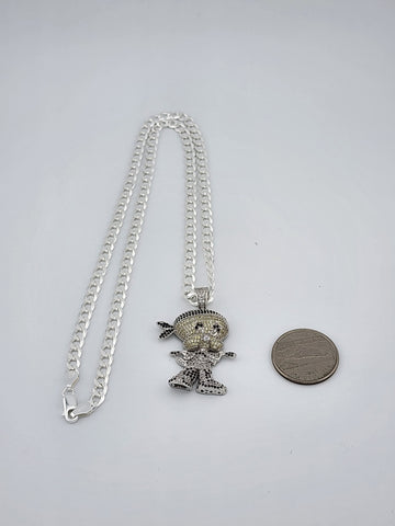 Brand Sterling Silver 925 Tweety Bird Necklace