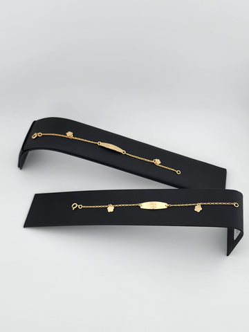 Brand New Brazilian 18k Gold Filled Flower Bracelet