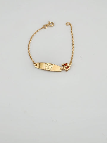 Brand New Brazilian 18k Gold Filled Butterfly Bracelet