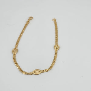 Brand New Brazilian 18k Gold Filled Evil Eye Anklet