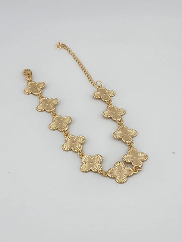 Brand New Brazilian 18k Gold Filled 10 Clover Anklet