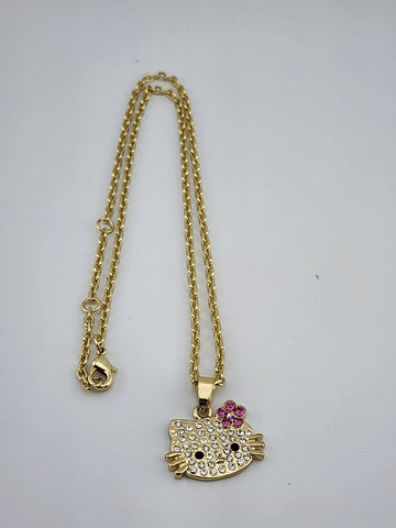 Brand New Brass Kitty Necklace