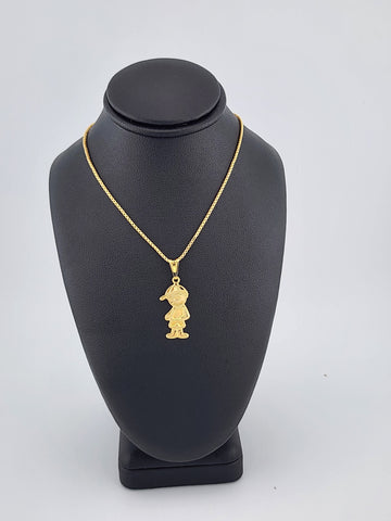 Brand New Brazilian 18k Gold Filled Boy Necklace