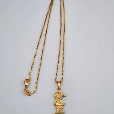 Brand New Brazilian 18k Gold Filled Boy Necklace