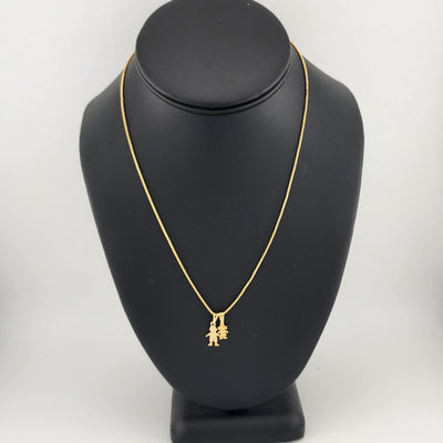 Brand New Brazilian 18k Gold Filled Boy and Girl Necklace