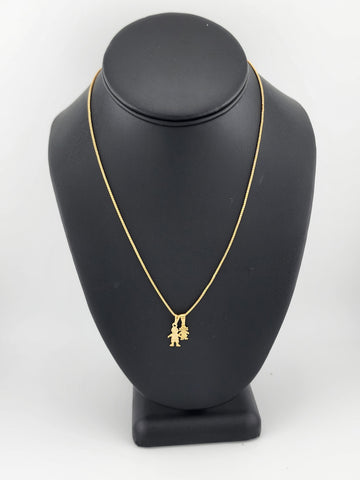 Brand New Brazilian 18k Gold Filled Boy and Girl Necklace