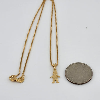 Brand New Brazilian 18k Gold Filled Boy Necklace