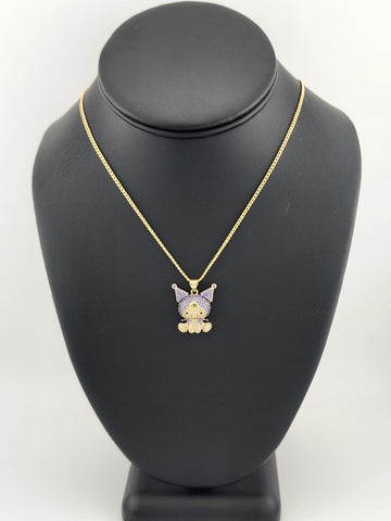 Brand New Light Purple Kuromi Necklace