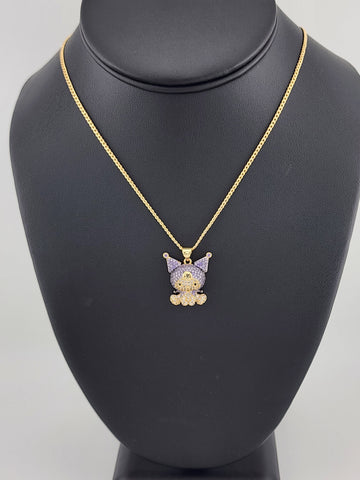 Brand New Light Purple Kuromi Necklace